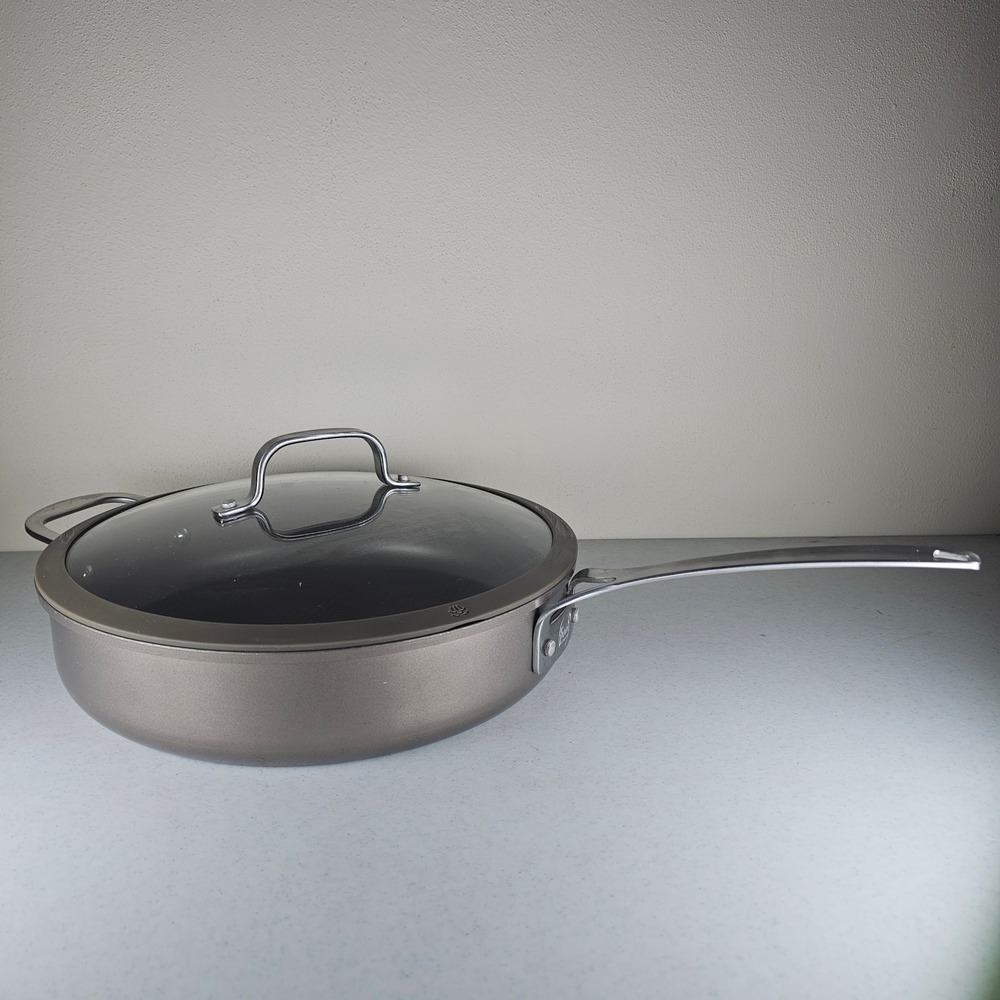 Food Network 12" Nonstick Ceramic Coated Deep Skillet Pan With Glass Lid